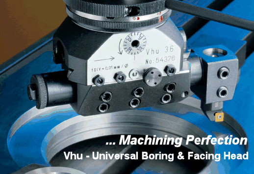 Vhu - Universal boring and facing head NAREX MTE - Basic operations carried out by Vhu head